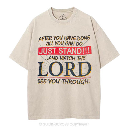 Lord See You Through Christian Washed T-Shirt
