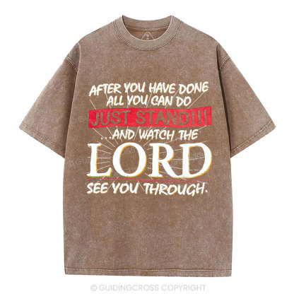Lord See You Through Christian Washed T-Shirt