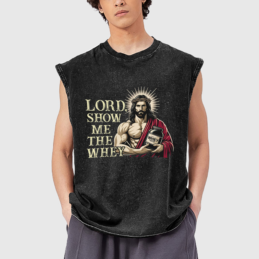 Lord Show Me The Whey Christian Jesus Tank Top