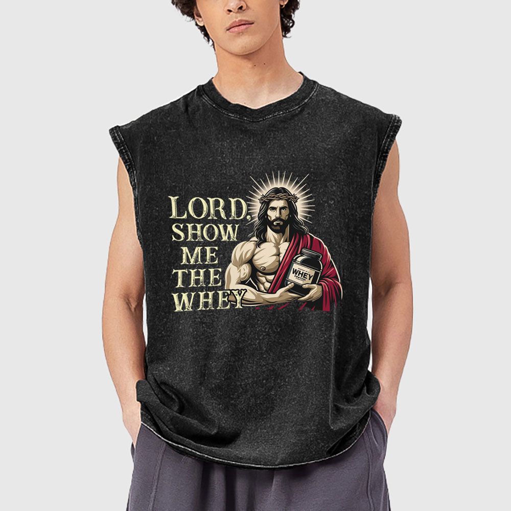 Lord Show Me The Whey Christian Jesus Tank Top