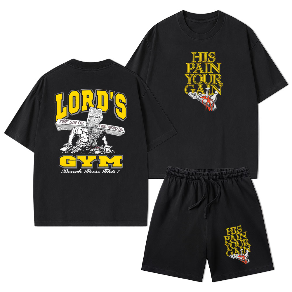 Lord's Gym Christian Washed T-Shirt & Shorts