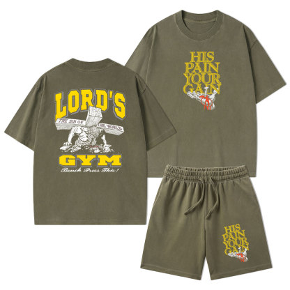 Lord's Gym Christian Washed T-Shirt & Shorts