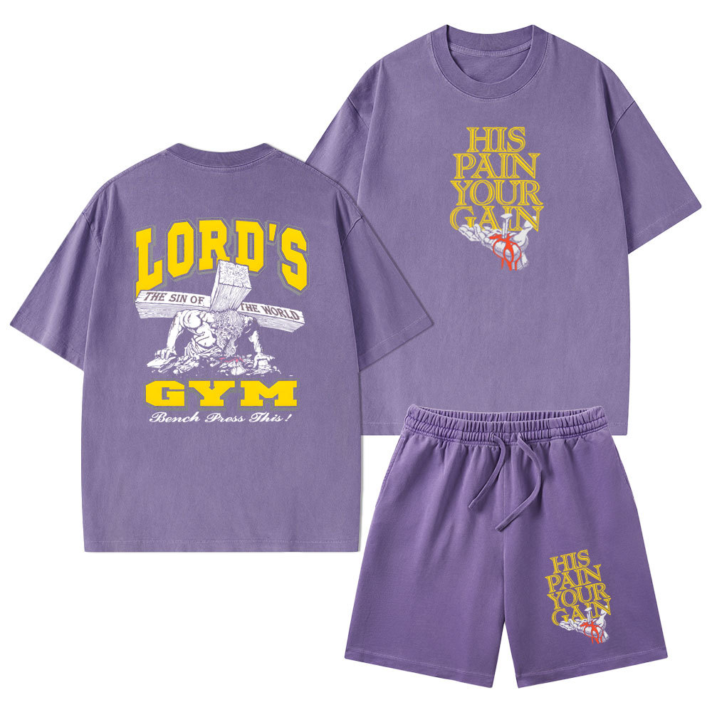 Lord's Gym Christian Washed T-Shirt & Shorts