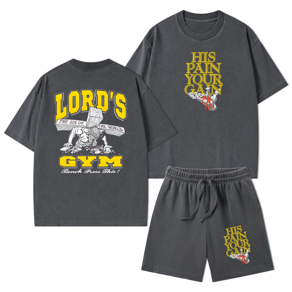 Lord's Gym Christian Washed T-Shirt & Shorts