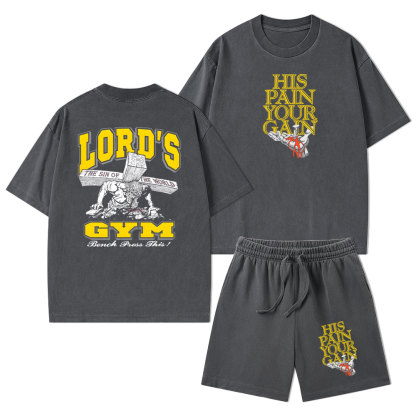Lord's Gym Christian Washed T-Shirt & Shorts