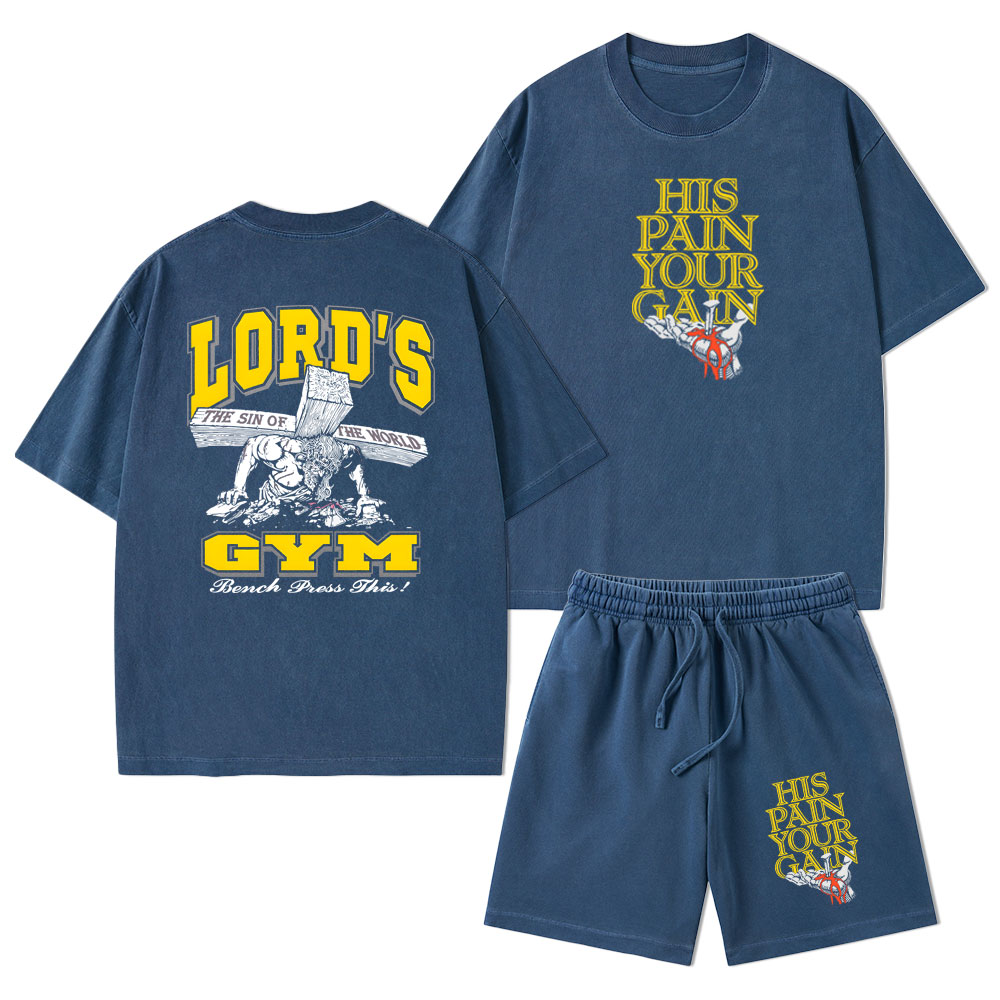 Lord's Gym Christian Washed T-Shirt & Shorts