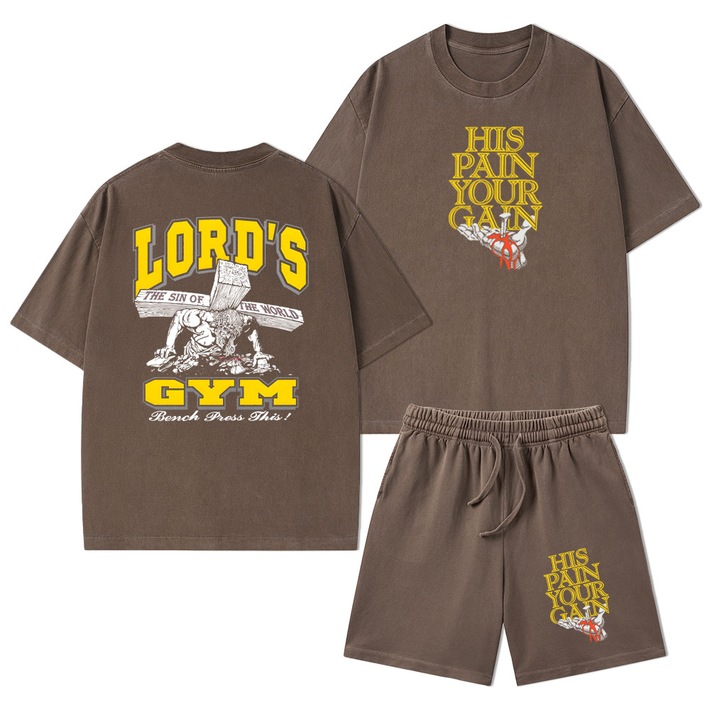 Lord's Gym Christian Washed T-Shirt & Shorts