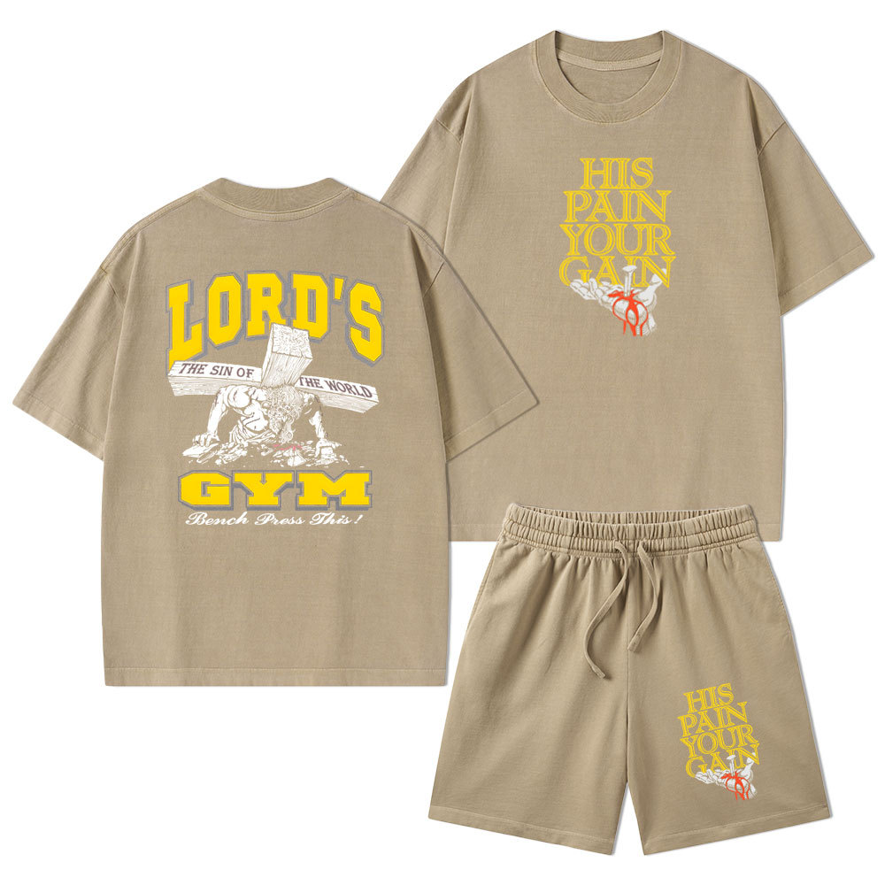 Lord's Gym Christian Washed T-Shirt & Shorts