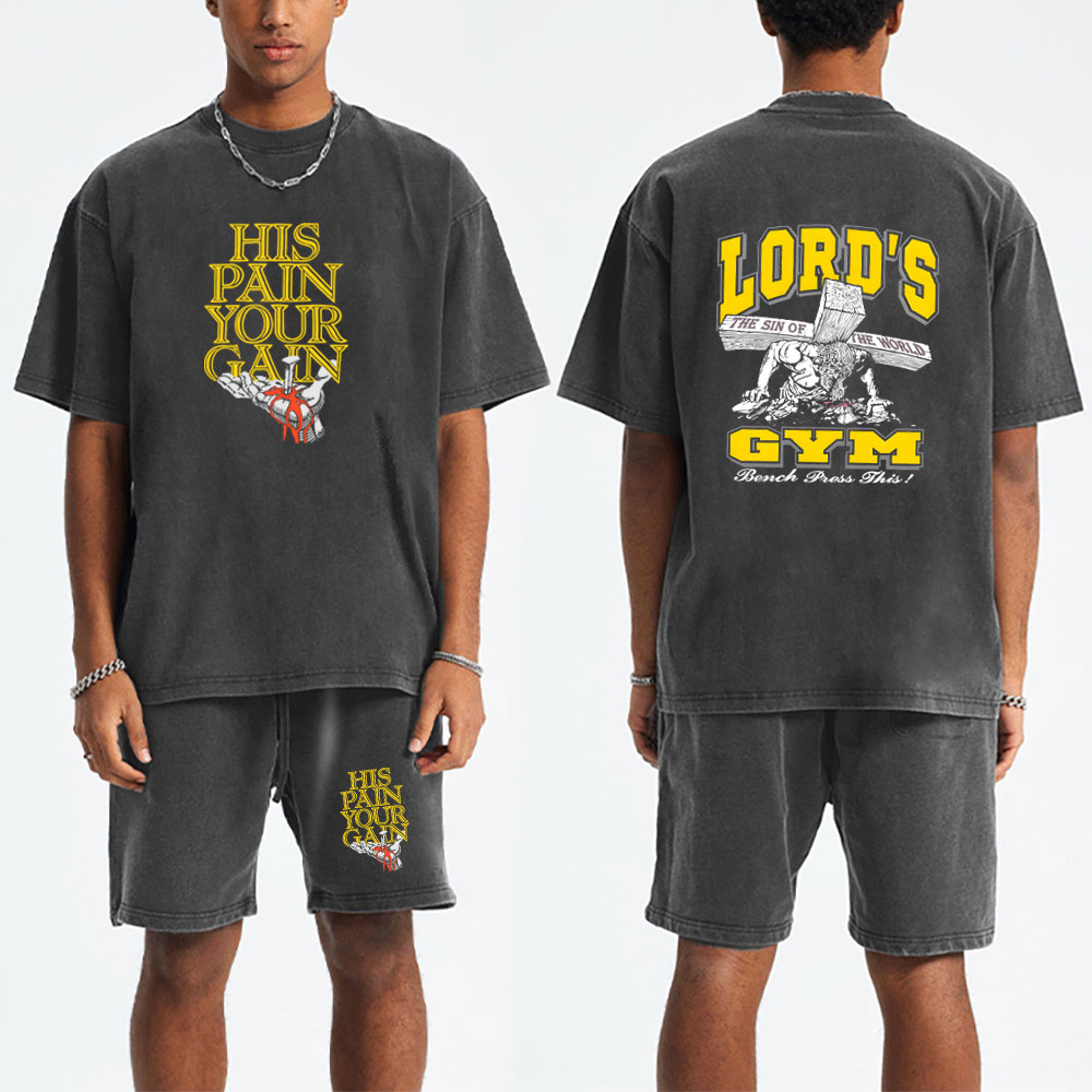 Lord's Gym Christian Washed T-Shirt & Shorts