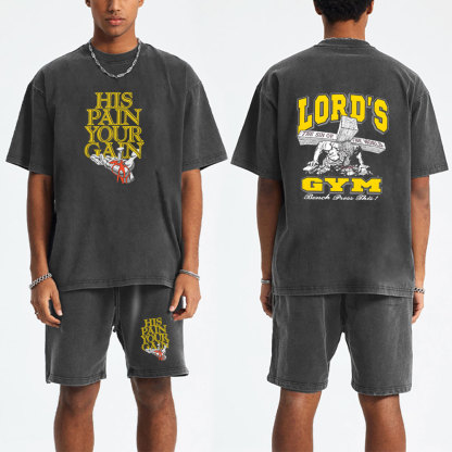 Lord's Gym Christian Washed T-Shirt & Shorts