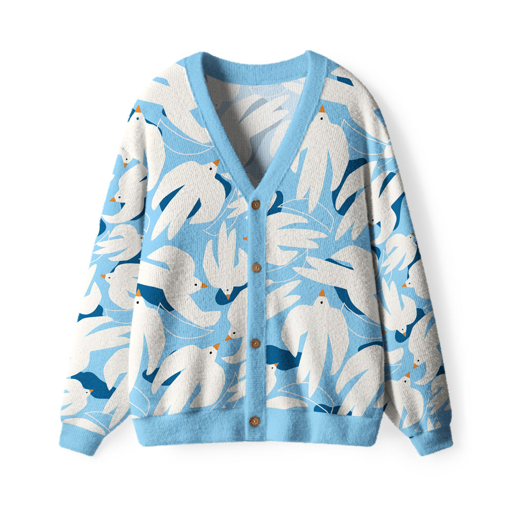 Love And Peace Furry Christian Lightweight Cardigan