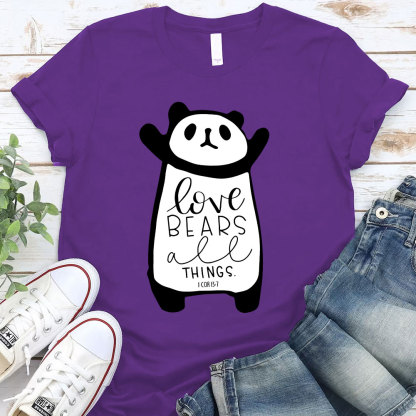 Love Bears All Things 1 COR 13:7 Christian T-Shirt