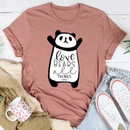 Love Bears All Things 1 COR 13:7 Christian T-Shirt