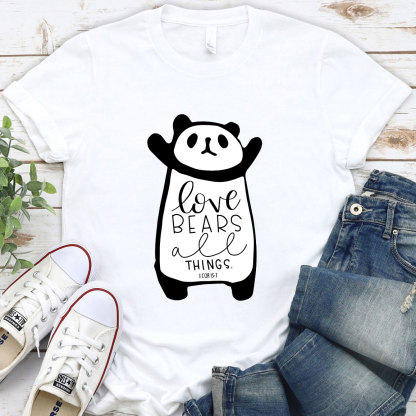 Love Bears All Things 1 COR 13:7 Christian T-Shirt