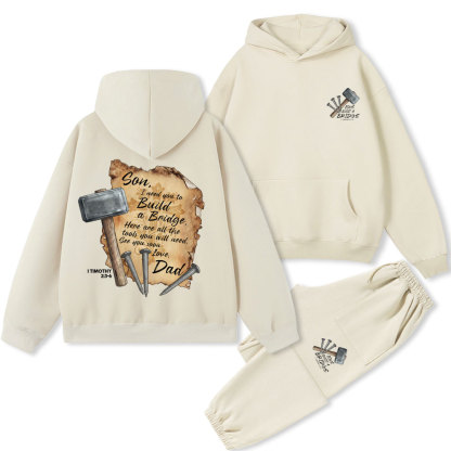 Love Built A Bridge Christian Premium Fleece Hoodie Set