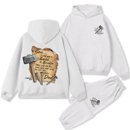 Love Built A Bridge Christian Premium Fleece Hoodie Set