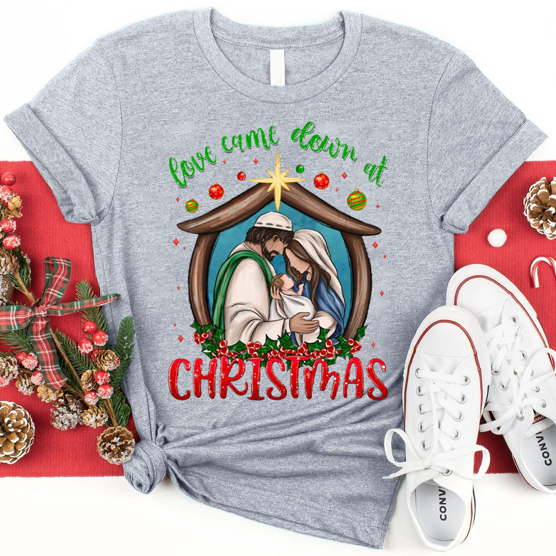 Love Came Down At Christmas Christian T-Shirt