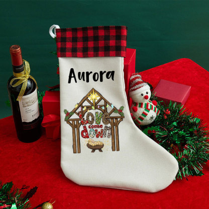 Love Come Down Christian Christmas Stocking
