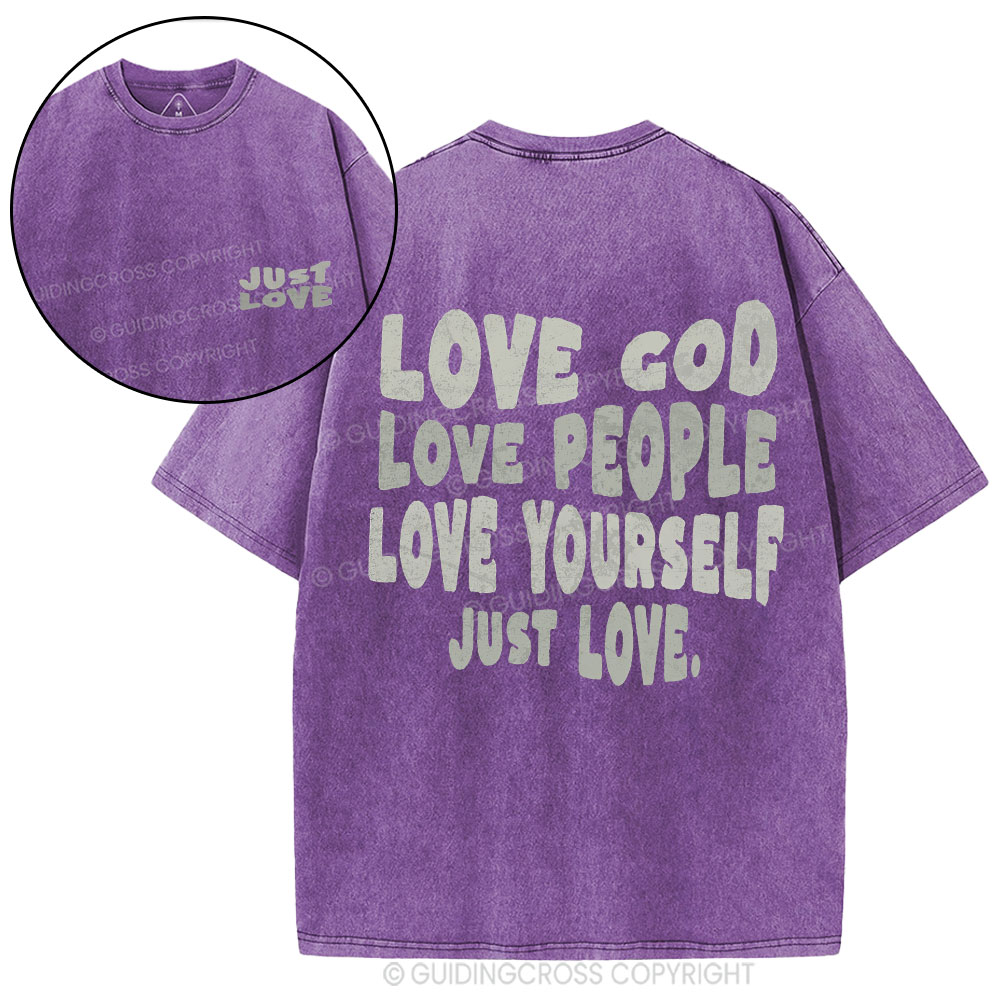Love God Christian Washed T-Shirt