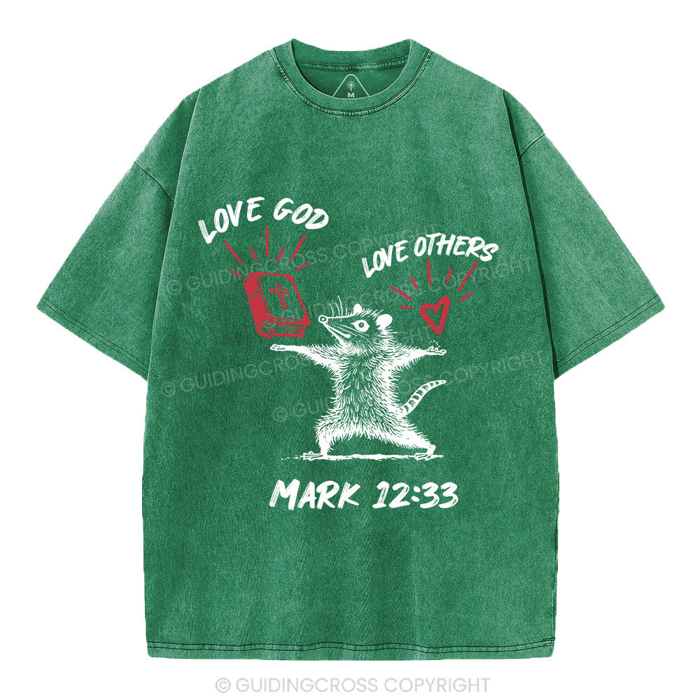 Love God Love Others Christian Washed T-Shirt