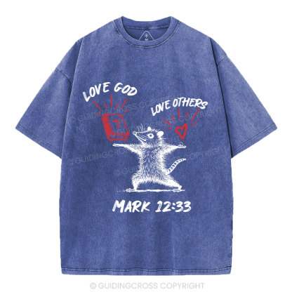 Love God Love Others Christian Washed T-Shirt