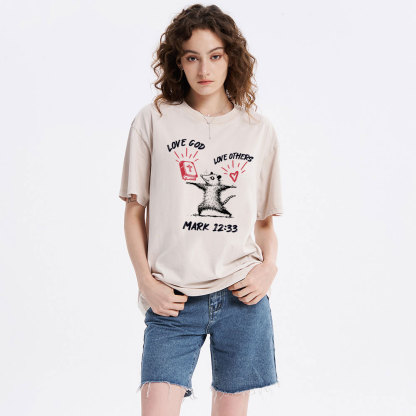 Love God Love Others Christian Washed T-Shirt
