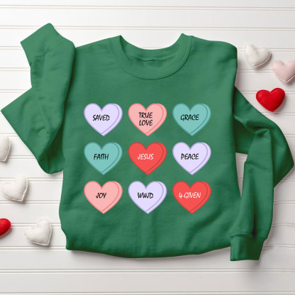 Love Heart Christian Sweatshirt
