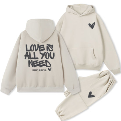 Love Is All You Need Christian Fleece Hoodie Set