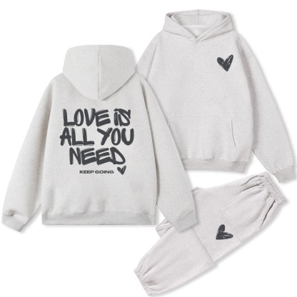 Love Is All You Need Christian Fleece Hoodie Set