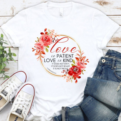 Love Is Paitent And Kind Christian T-Shirt