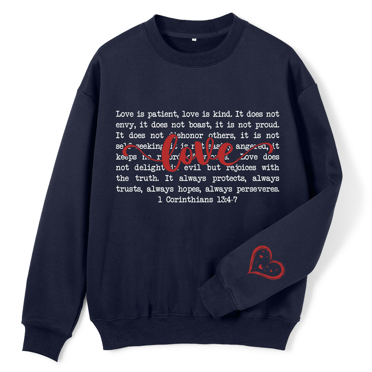 Love Is Patient Christian Fleece Sweatshirt