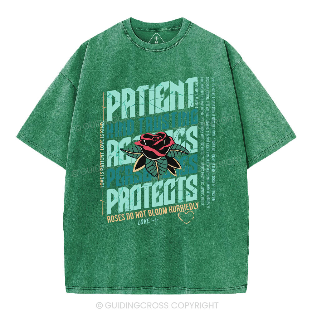 Love Is Patient Christian Washed T-Shirt