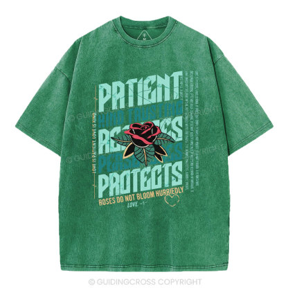 Love Is Patient Christian Washed T-Shirt