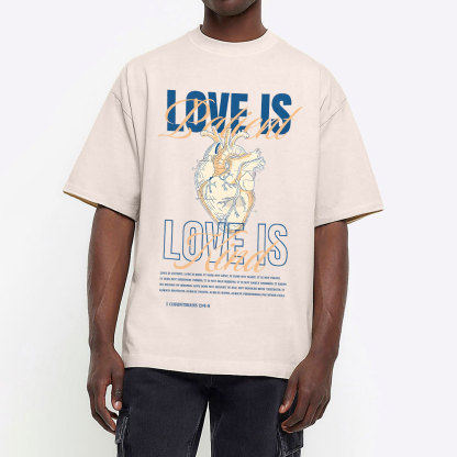 Love Is Patient Christian Washed T-Shirt