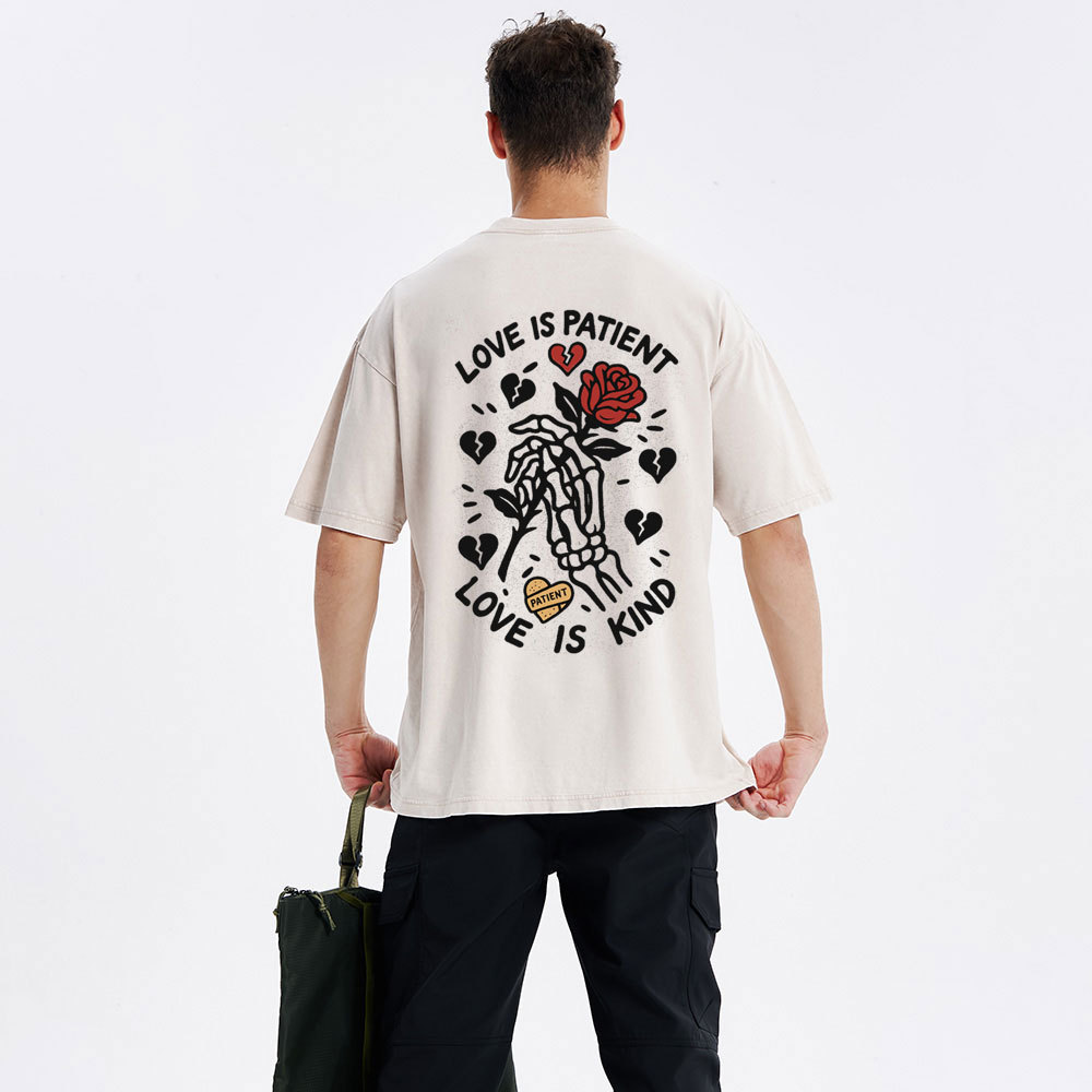 Love Is Patient Christian Washed T-Shirt