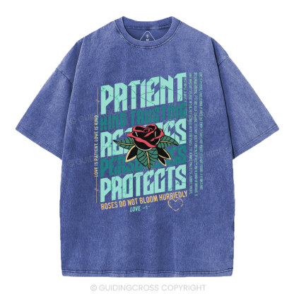 Love Is Patient Christian Washed T-Shirt