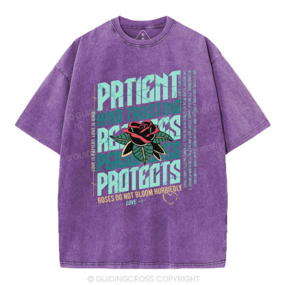 Love Is Patient Christian Washed T-Shirt