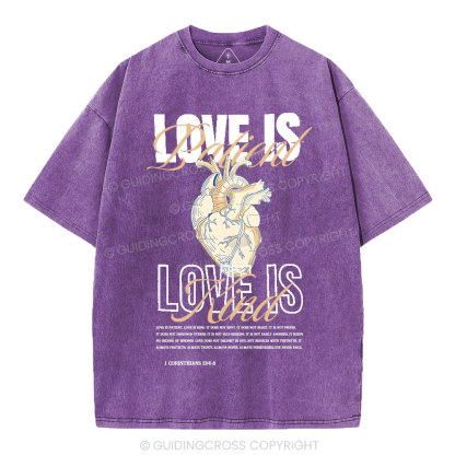 Love Is Patient Christian Washed T-Shirt