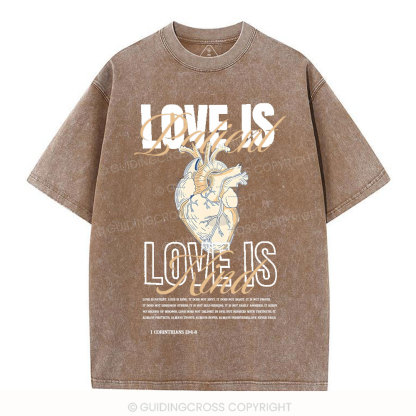 Love Is Patient Christian Washed T-Shirt