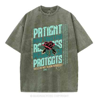 Love Is Patient Christian Washed T-Shirt