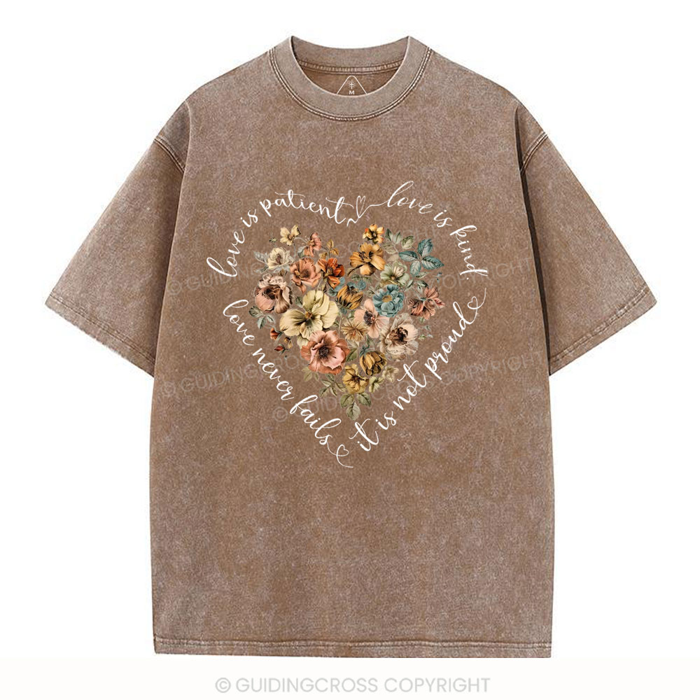 Love Is Patient Christian Washed T-Shirt