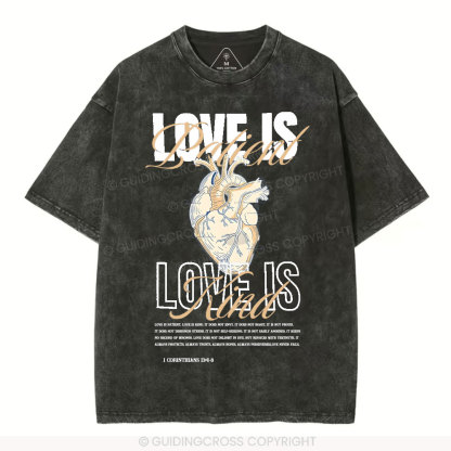 Love Is Patient Christian Washed T-Shirt