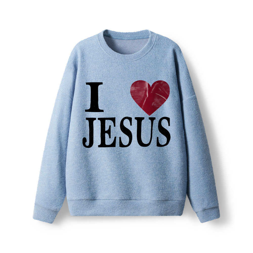 I Love Jesus Christian Lightweight Sweater
