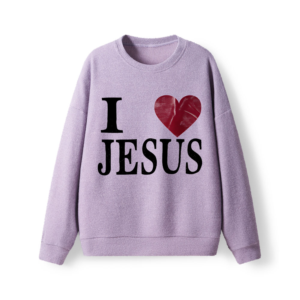 I Love Jesus Christian Lightweight Sweater