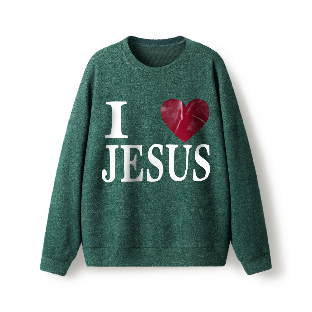 I Love Jesus Christian Lightweight Sweater