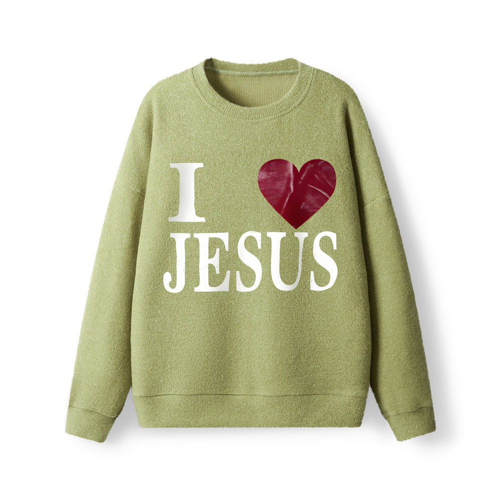I Love Jesus Christian Lightweight Sweater