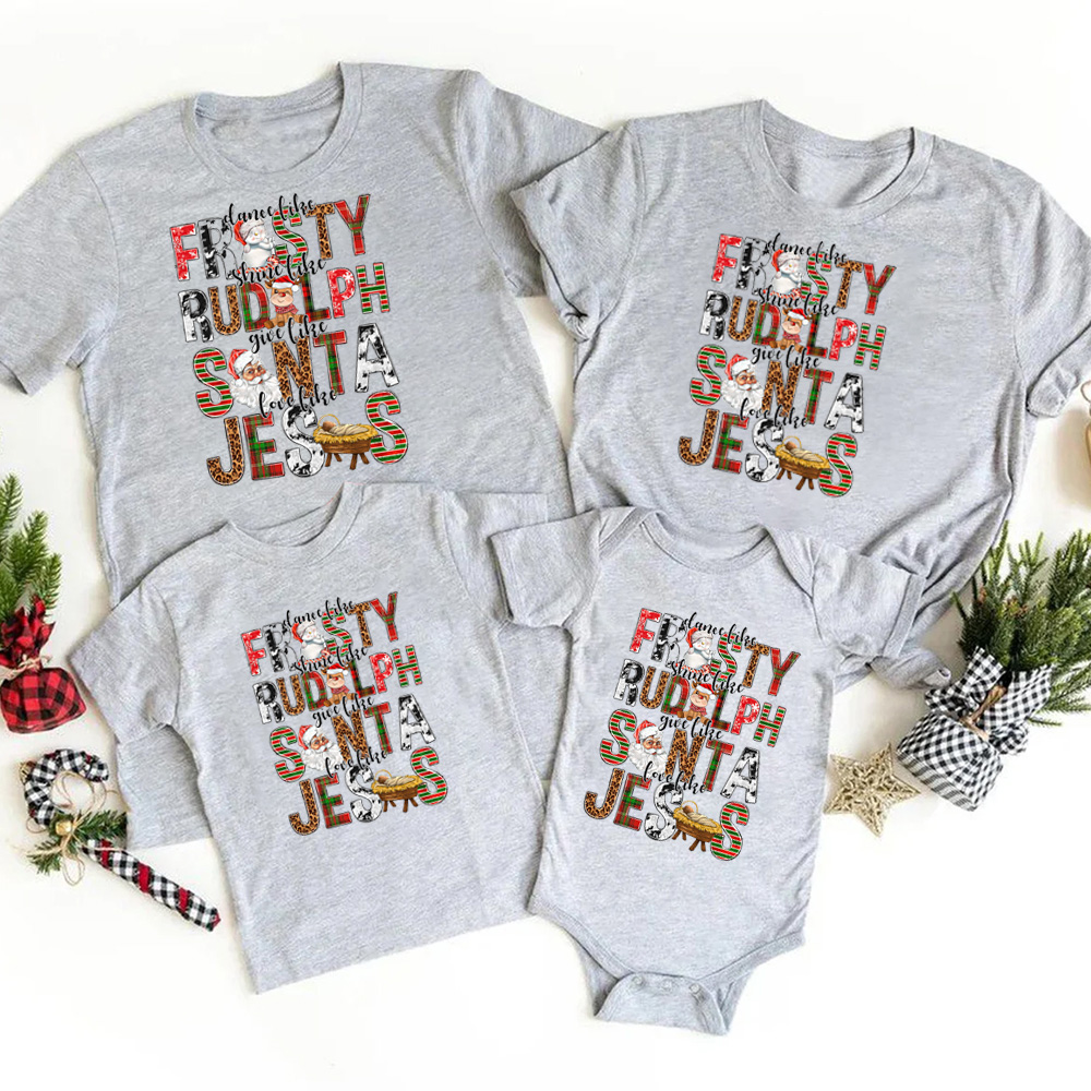 Love Like Jesus Christian Christmas Family Matching Shirts