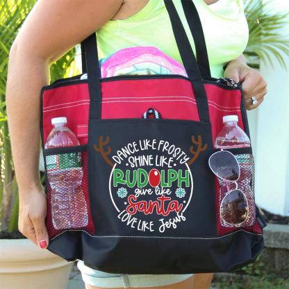 Love Like Jesus Christian Christmas Tote Bag