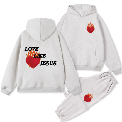 Love Like Jesus Christian Fleece Hoodie Set