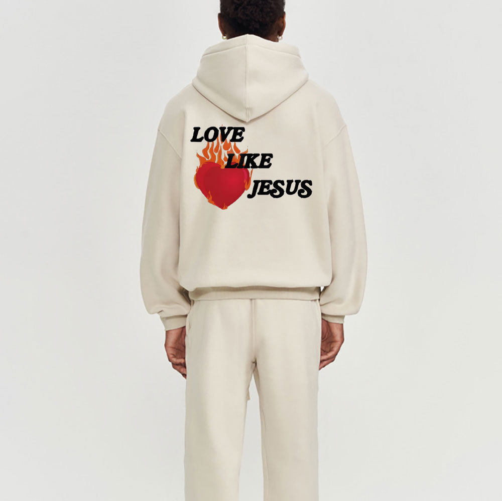 Love Like Jesus Christian Fleece Hoodie Set
